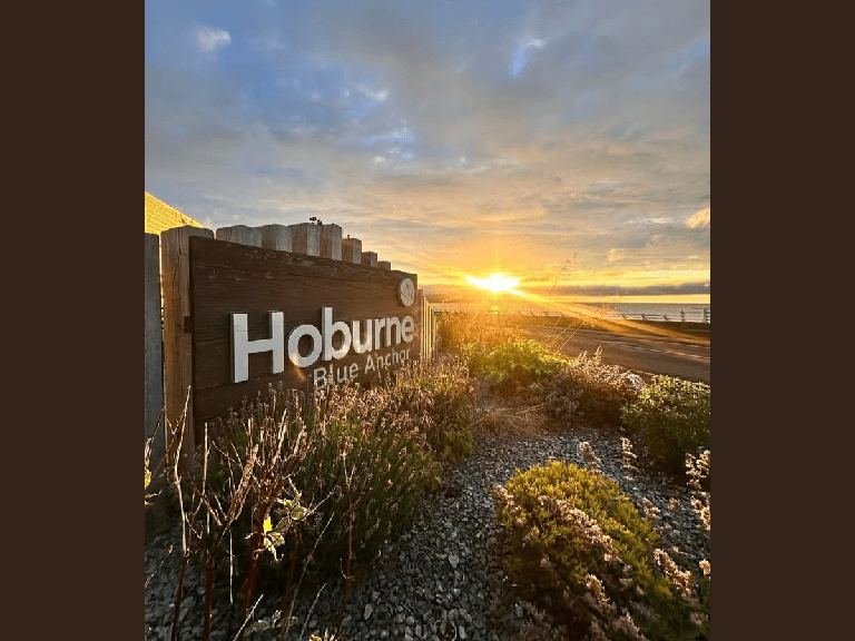 Coastal motorhome rally at Blue Anchor Bay in Somerset